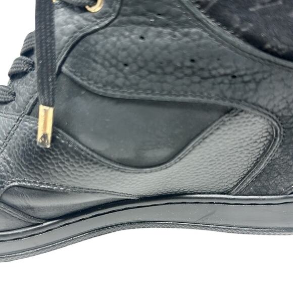 Louis Vuitton Cliff Women's Sneakers High Top Leather Suede Monogram Black Sz 39 - Picture 12 of 15
